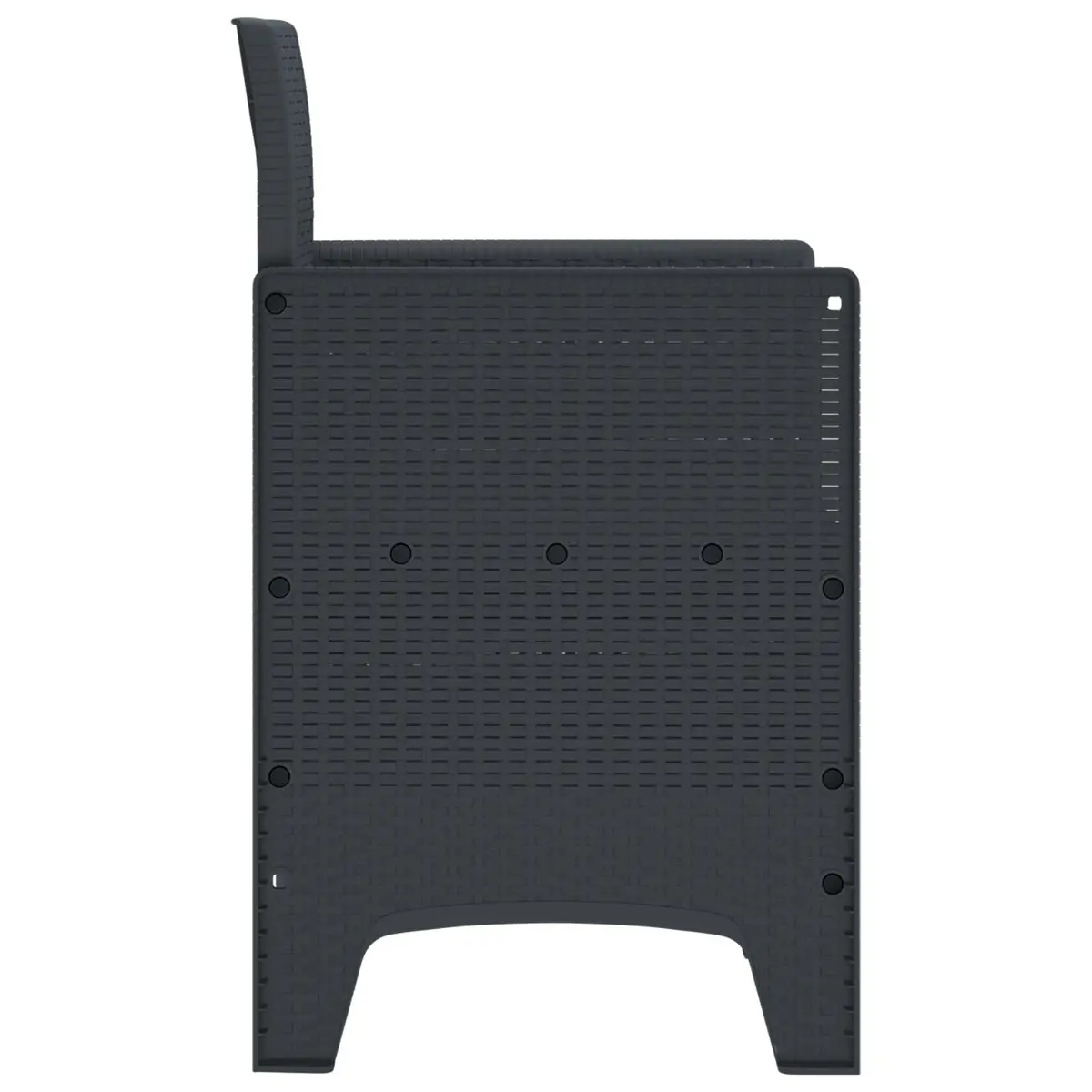 Garden Chair Polypropylene 53 x 49 x 85 cm Anthracite 4 Piece Set