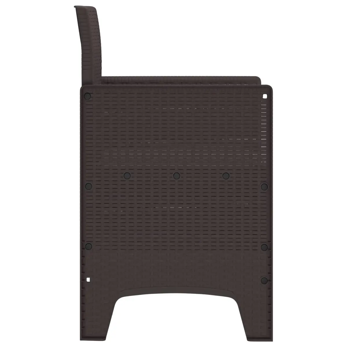 Garden Chair Polypropylene 53 x 49 x 85 cm Brown 4 Piece Set