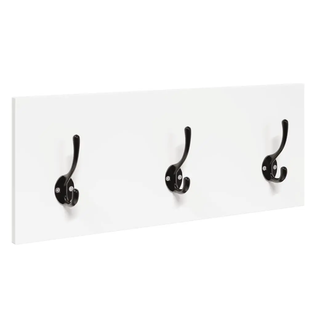 4 Piece Hallway Furniture Set Engineered Wood Storage Bench Mirror Coat Racks White