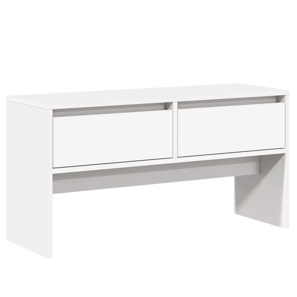 4 Piece Hallway Furniture Set Engineered Wood Storage Bench Mirror Coat Racks White