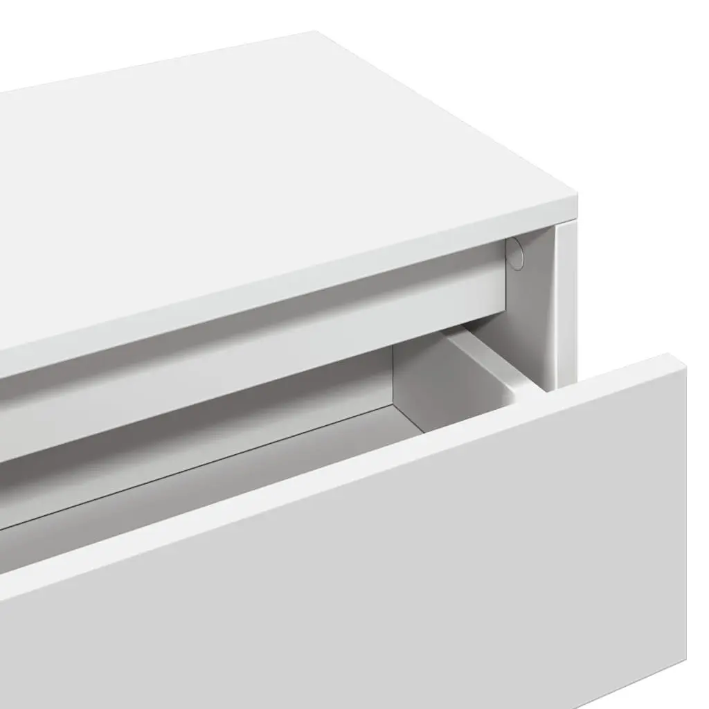 4 Piece Hallway Furniture Set Engineered Wood Storage Bench Mirror Coat Racks White