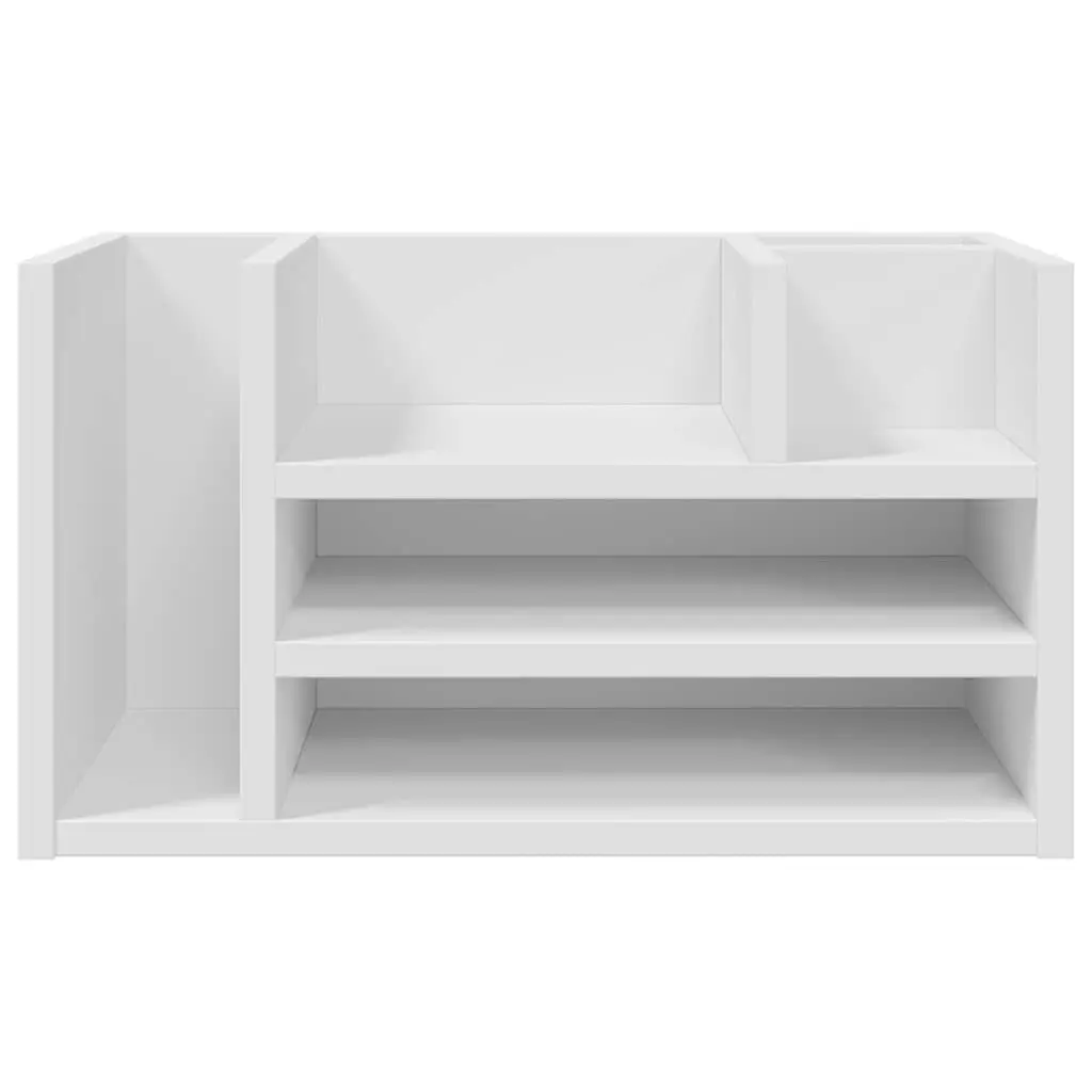 White Desk Organiser with 6 Compartments