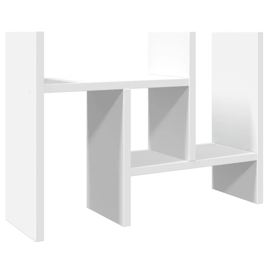 Desk Organiser Engineered Wood 34.5x15.5x35.5 cm White Storage Shelf Filing