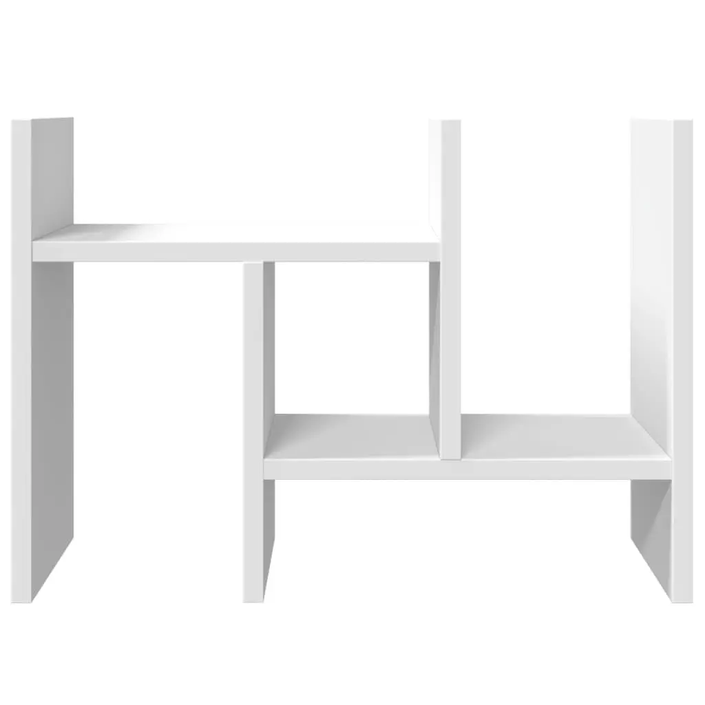 Desk Organiser Engineered Wood 34.5x15.5x35.5 cm White Storage Shelf Filing