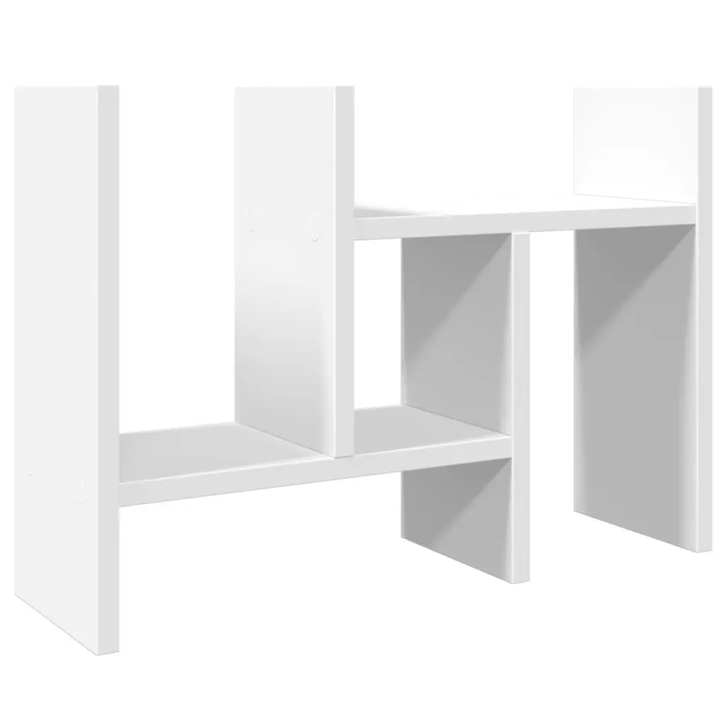 Desk Organiser Engineered Wood 34.5x15.5x35.5 cm White Storage Shelf Filing