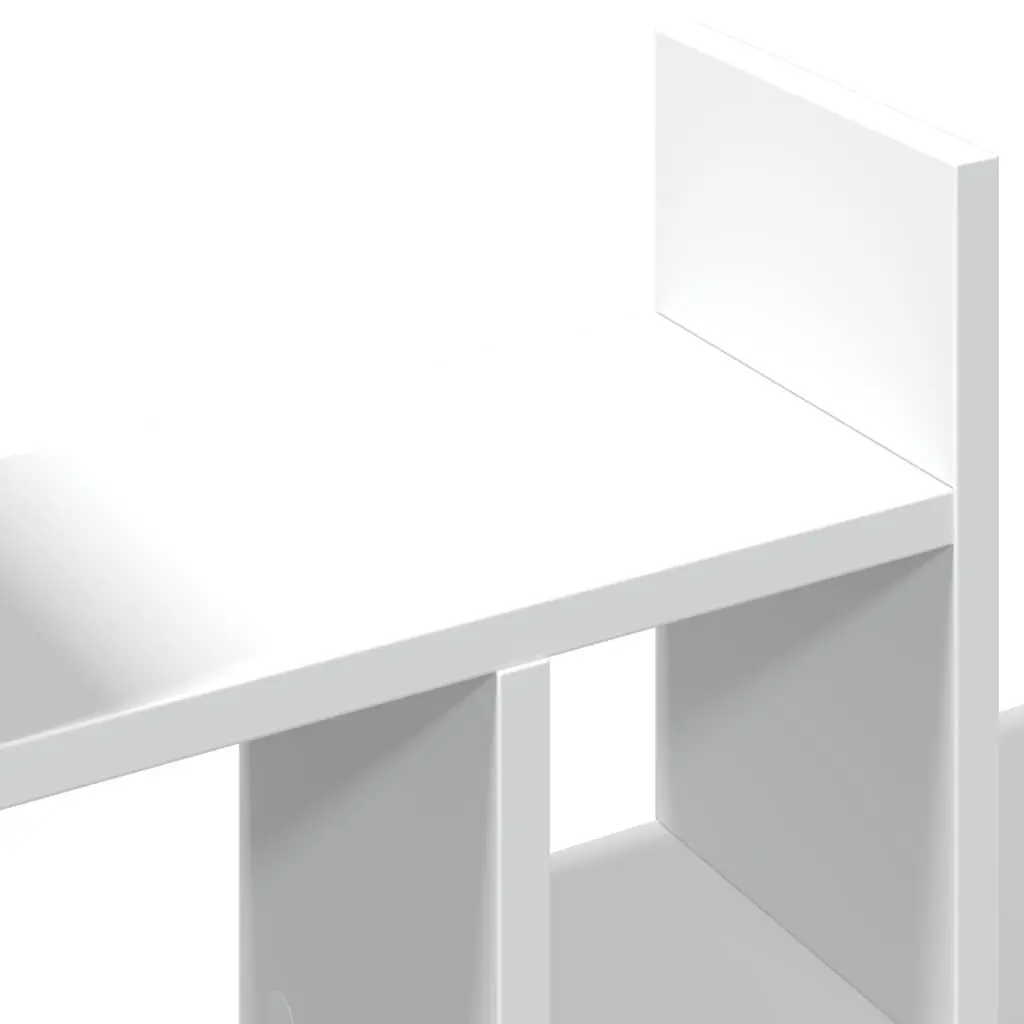 Desk Organiser Engineered Wood 34.5x15.5x35.5 cm White Storage Shelf Filing