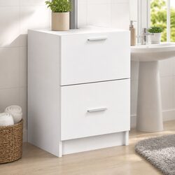Bathroom Vanity Unit White Under Sink Cabinet 40x37x59cm Storage Drawer