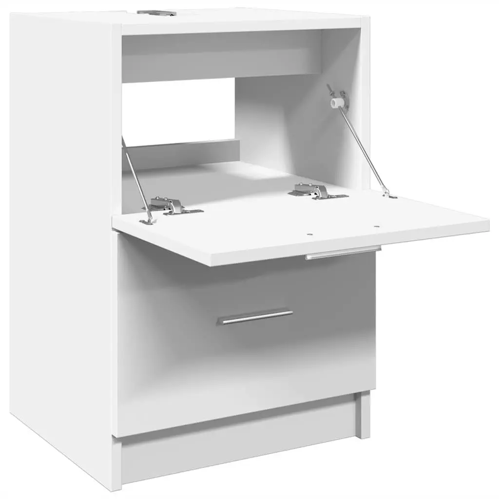 Bathroom Vanity Unit Engineered Wood 40x37x59cm White Under Sink Cabinet