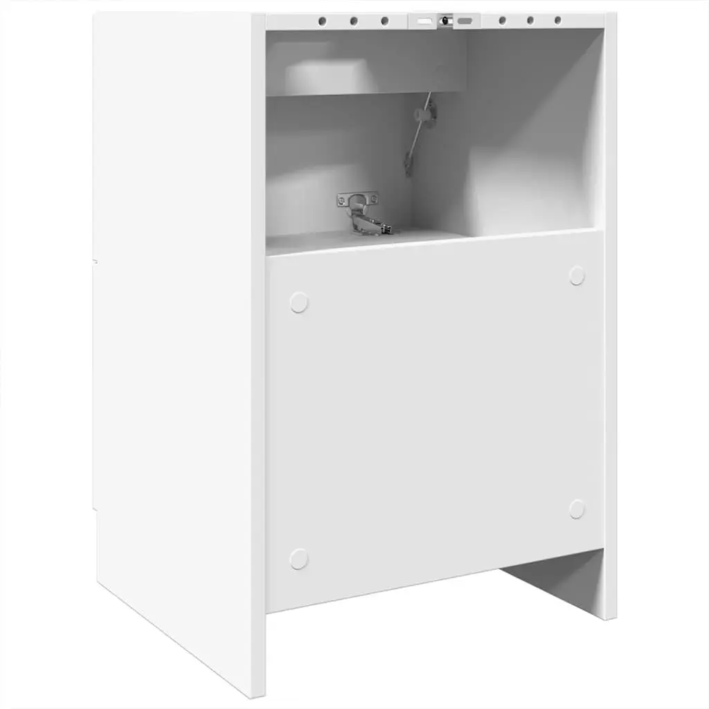 Bathroom Vanity Unit Engineered Wood 40x37x59cm White Under Sink Cabinet