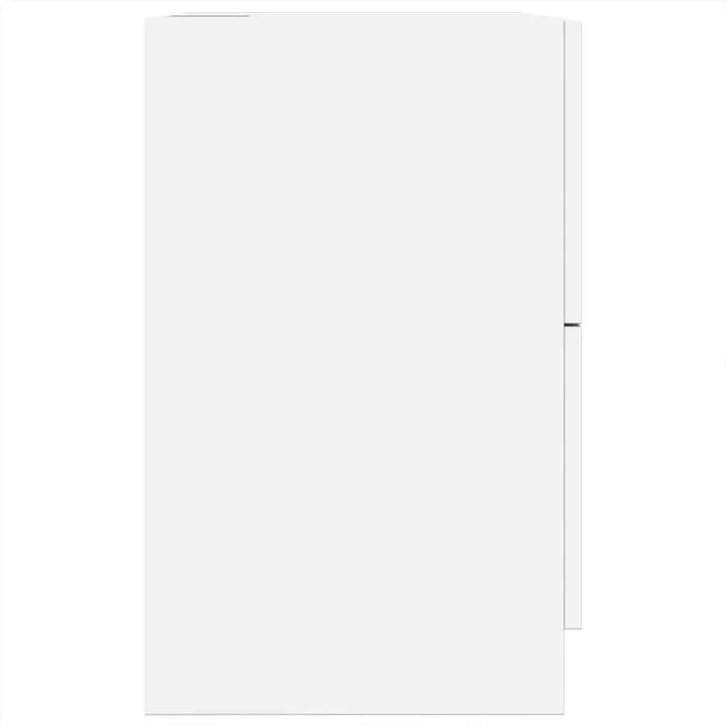 Bathroom Vanity Unit Engineered Wood 40x37x59cm White Under Sink Cabinet
