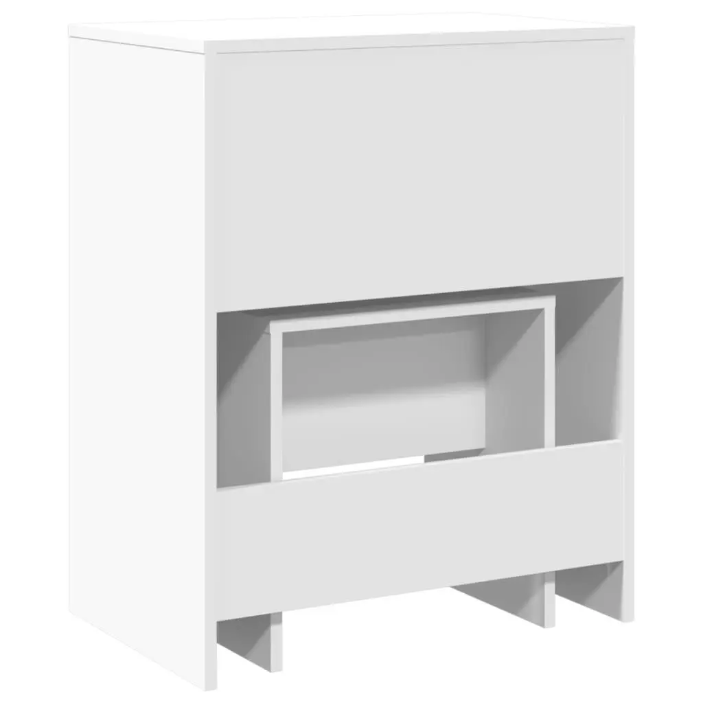 White Dressing Table with Mirror Stool Bedroom Vanity Makeup Storage