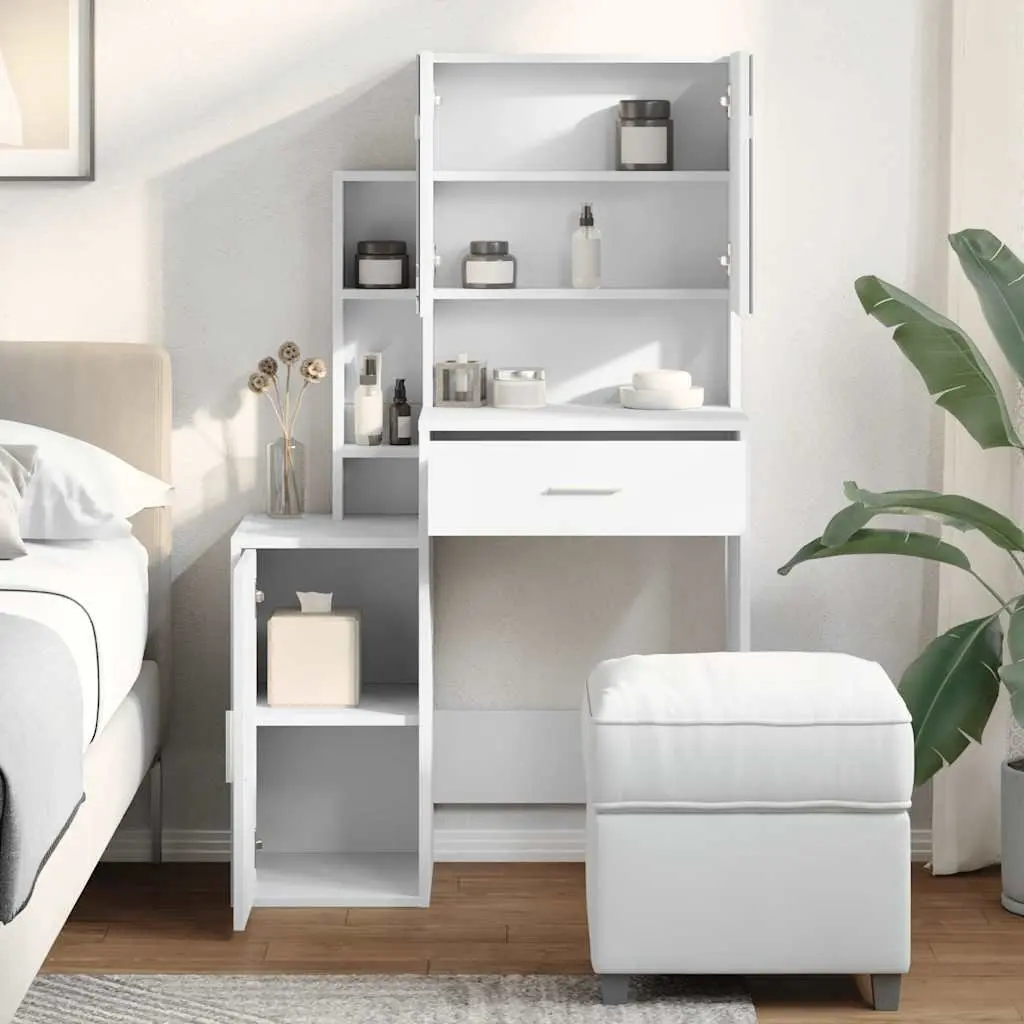 Bedroom Vanity Table with Mirror and Drawer