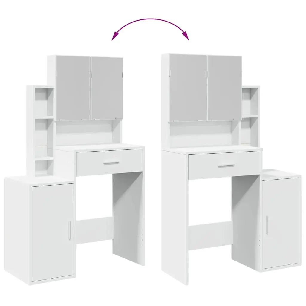 Bedroom Vanity Table with Mirror and Drawer