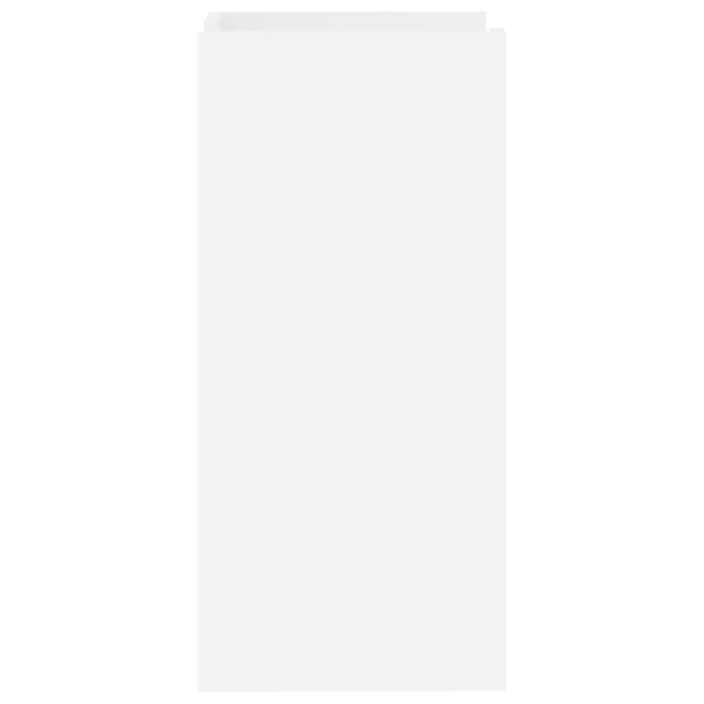 Storage Cabinet Engineered Wood White 75cm Height 45cm Width 35cm Depth Minimalist Sideboard Furniture