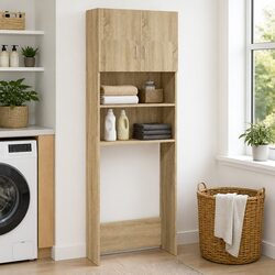 Sonoma Oak Cabinet for Bathroom and Laundry