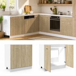 Practical Sonoma Oak Kitchen Cabinet with Two Doors