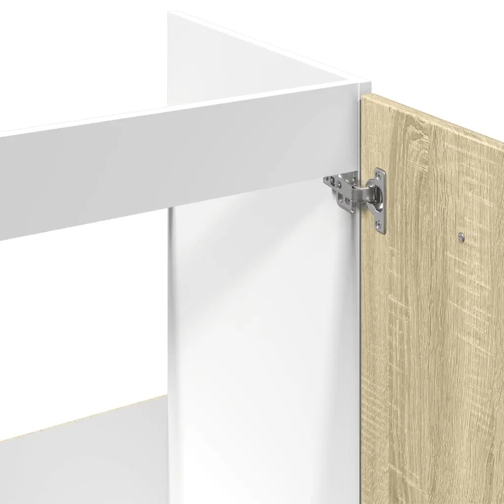 Bottom Kitchen Cabinet Engineered Wood 80 x 46 x 81.5 cm Brown Sonoma Oak Storage Unit with Doors