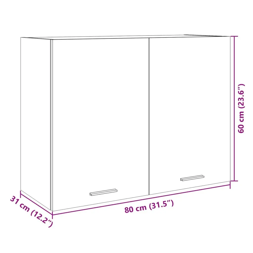 Hanging Kitchen Cabinet Engineered Wood Brown 80x31x60 cm