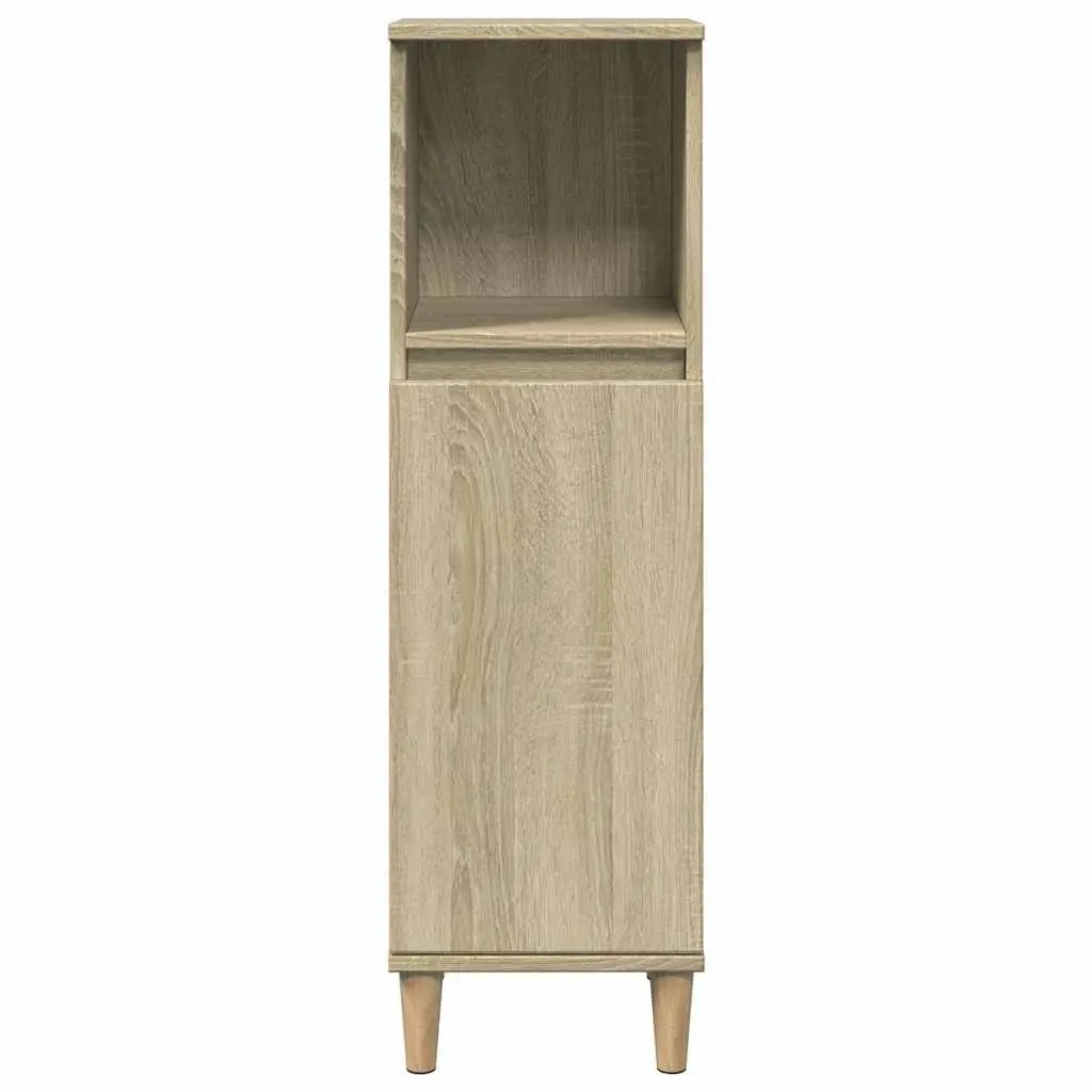 Bathroom Cabinet Engineered Wood Sonoma Oak 30x30x100 cm