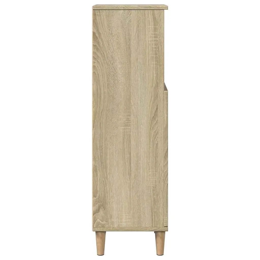 Bathroom Cabinet Engineered Wood Sonoma Oak 30x30x100 cm
