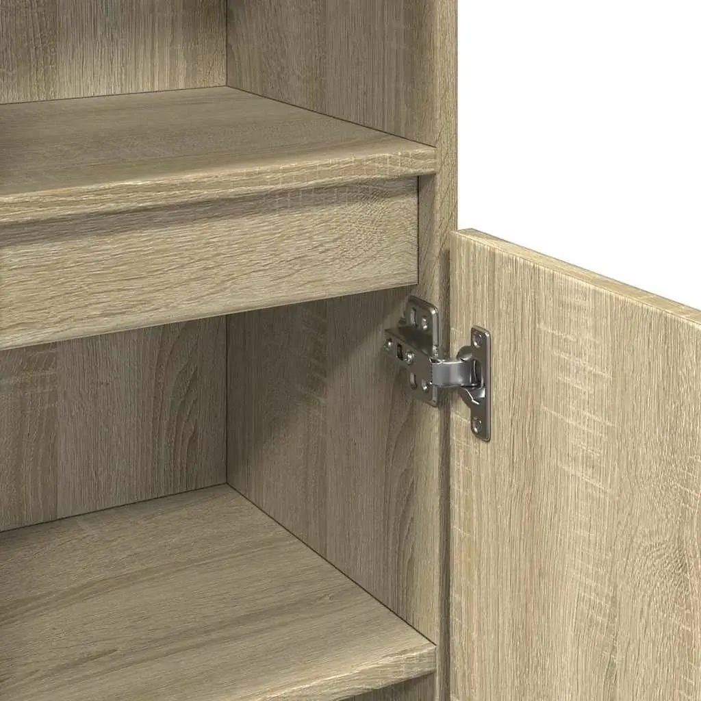 Bathroom Cabinet Engineered Wood Sonoma Oak 30x30x100 cm