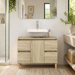 Functional Brown Bathroom Cabinet for Home Use