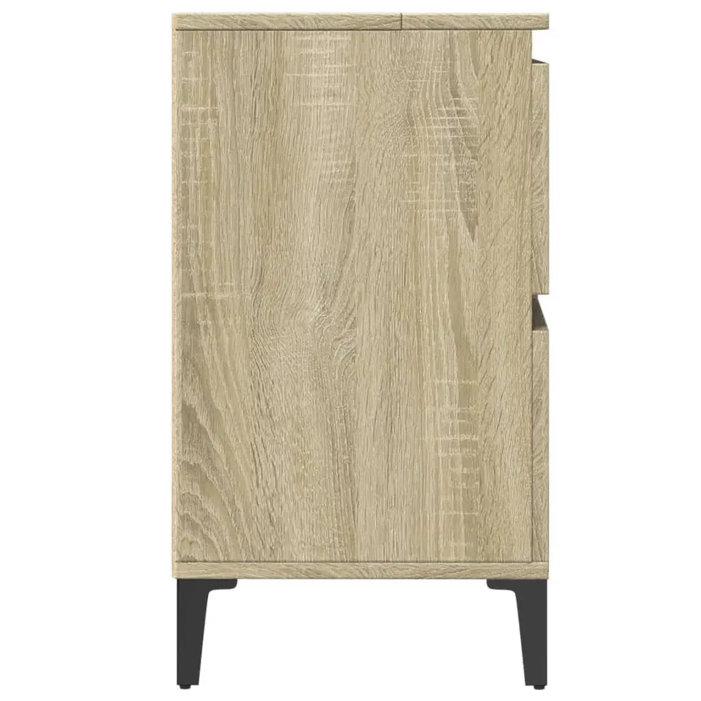 Bathroom Sink Cabinet Vanity Unit Brown Storage Drawers Door Compartment