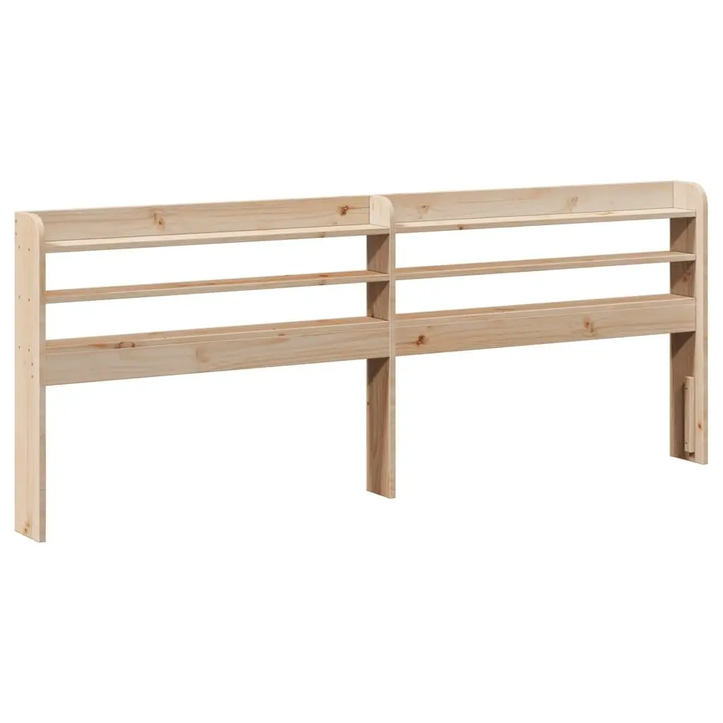 Solid Pine Headboard with Storage 180 cm