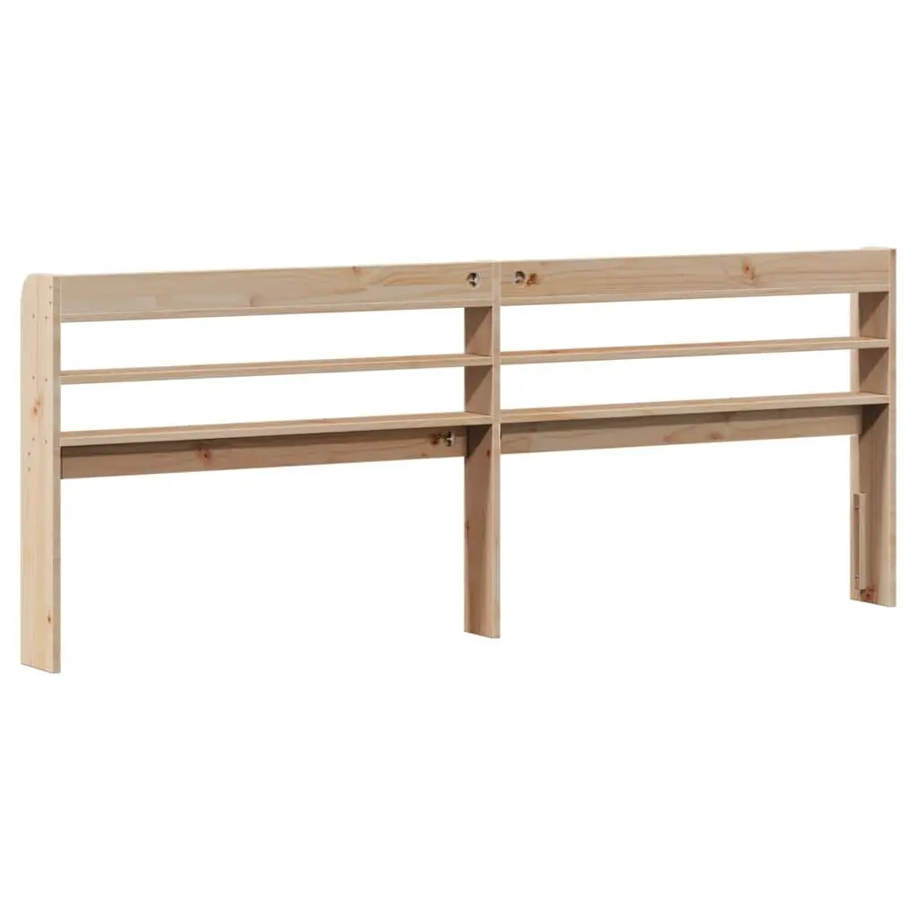 Solid Pine Headboard with Storage 180 cm