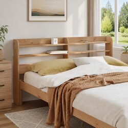 Freestanding 140cm Solid Wood Headboard for Bedroom