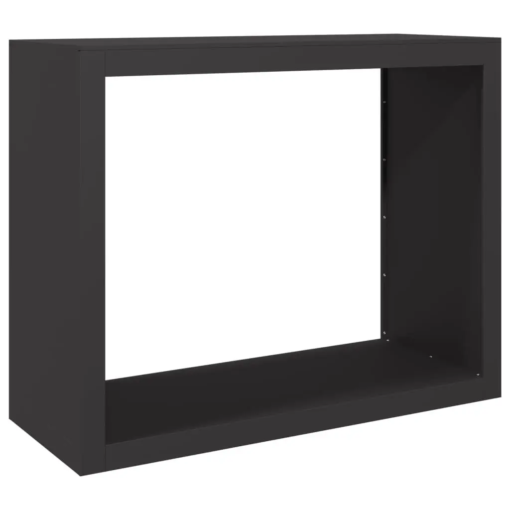 Black Steel Log Rack for Firewood Storage