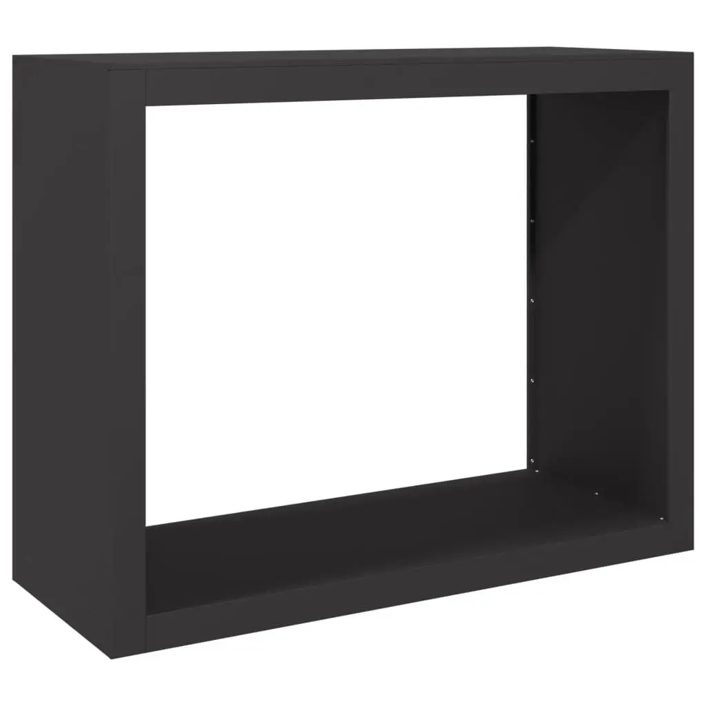 Black Steel Log Rack for Firewood Storage