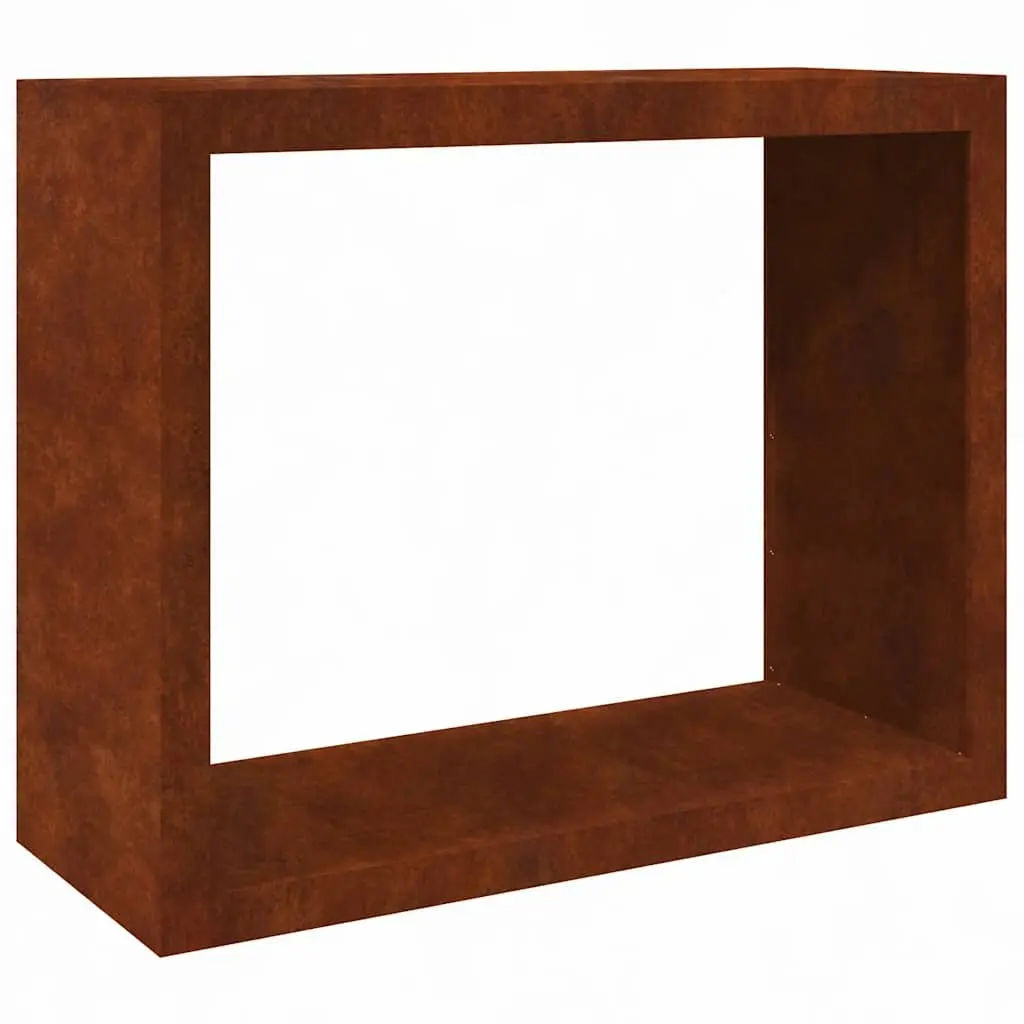 Firewood Rack Weathering Steel Log Storage Stand Brown 100 x 40 x 80 cm