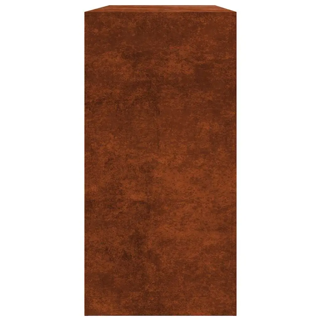 Firewood Rack Weathering Steel Log Storage Stand Brown 100 x 40 x 80 cm