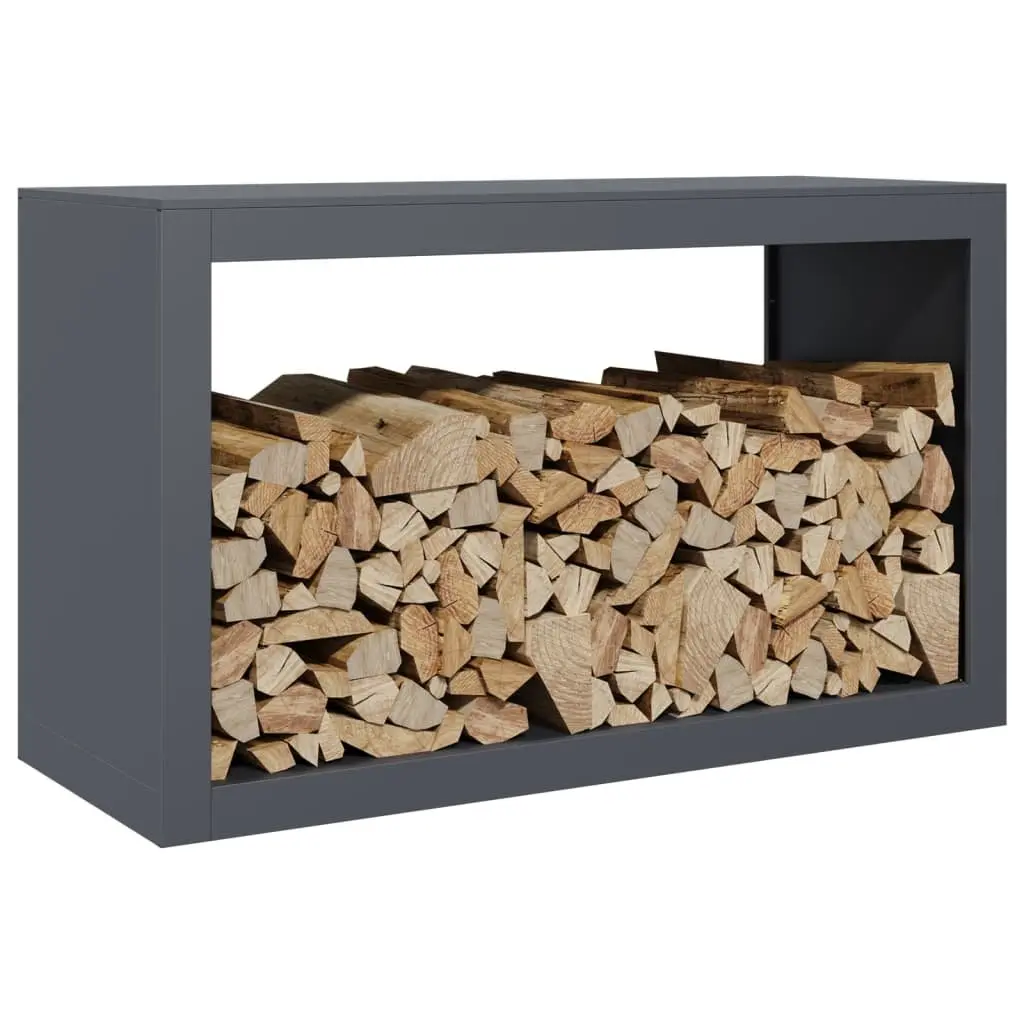 Firewood Rack Steel 100x40x60cm Anthracite Log Storage Stand