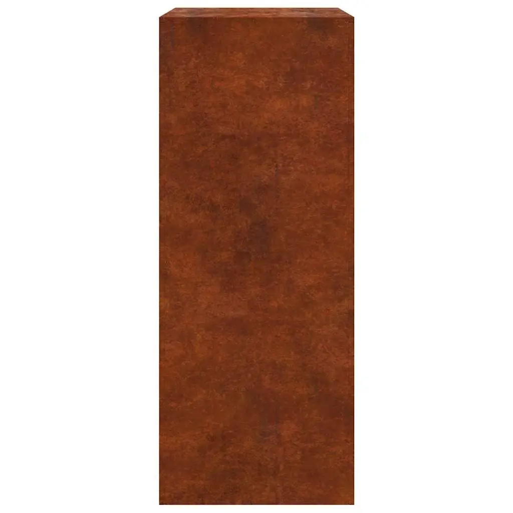 Log Storage Holder Weathering Steel Brown 60x40x100cm Firewood Rack for Garden Fireplace