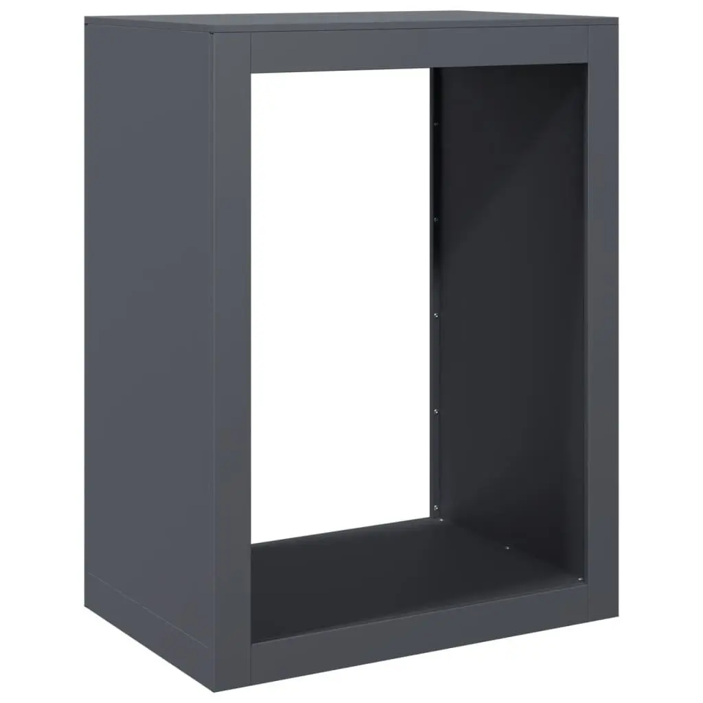 Firewood Rack Steel 60x40x80cm Anthracite Log Holder Fireplace Storage