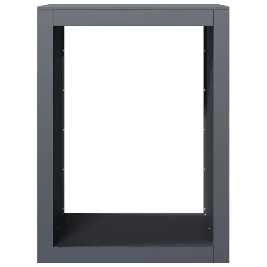 Firewood Rack Steel 60x40x80cm Anthracite Log Holder Fireplace Storage