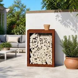 Functional Firewood Rack for Home and Outdoor Use