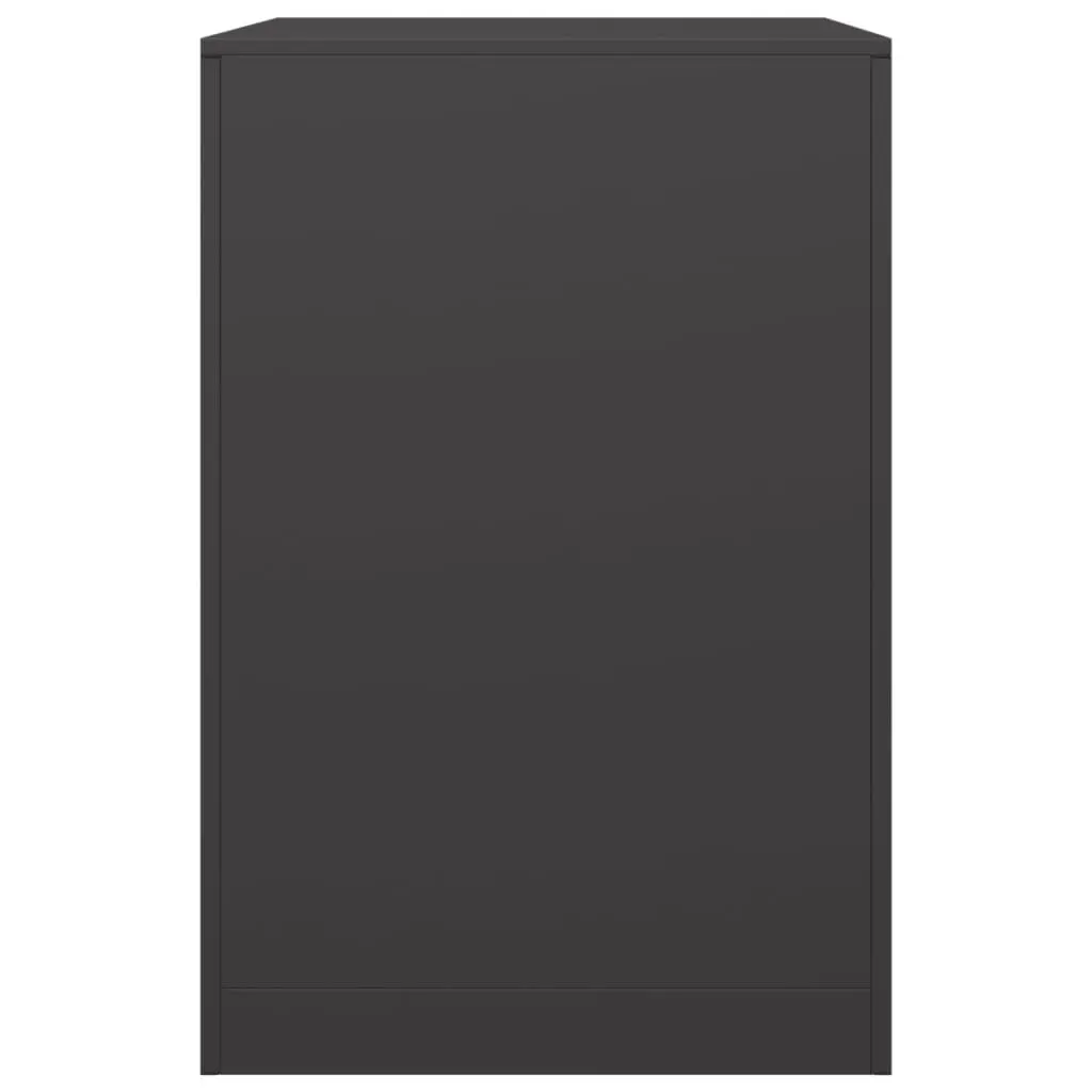 Steel Log Storage Rack Outdoor Firewood Holder Black 60x40x60cm