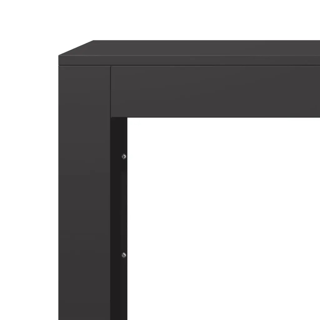 Steel Log Storage Rack Outdoor Firewood Holder Black 60x40x60cm