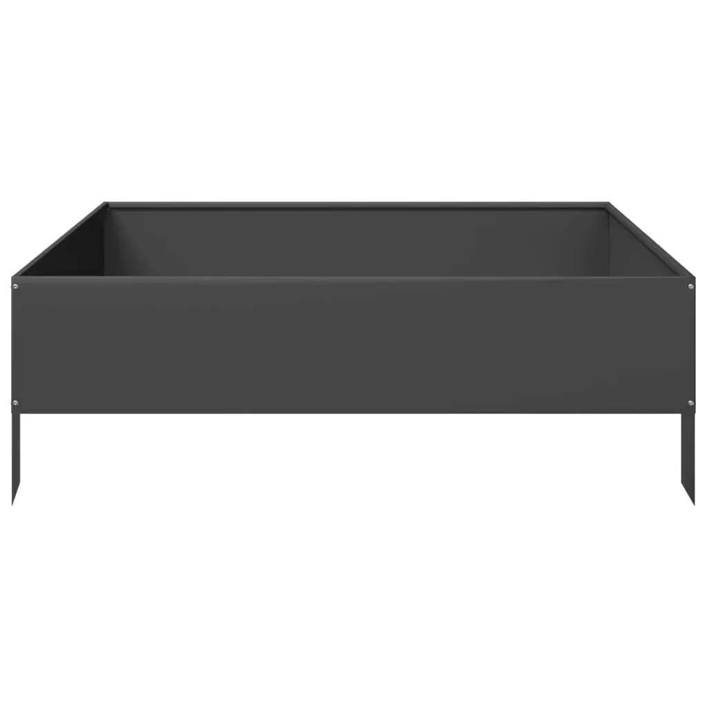Raised Garden Bed Black Steel Outdoor Planter Flower Vegetable Box