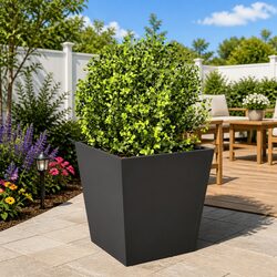 Black Planter Box for Versatile Garden Use 40x40x40cm