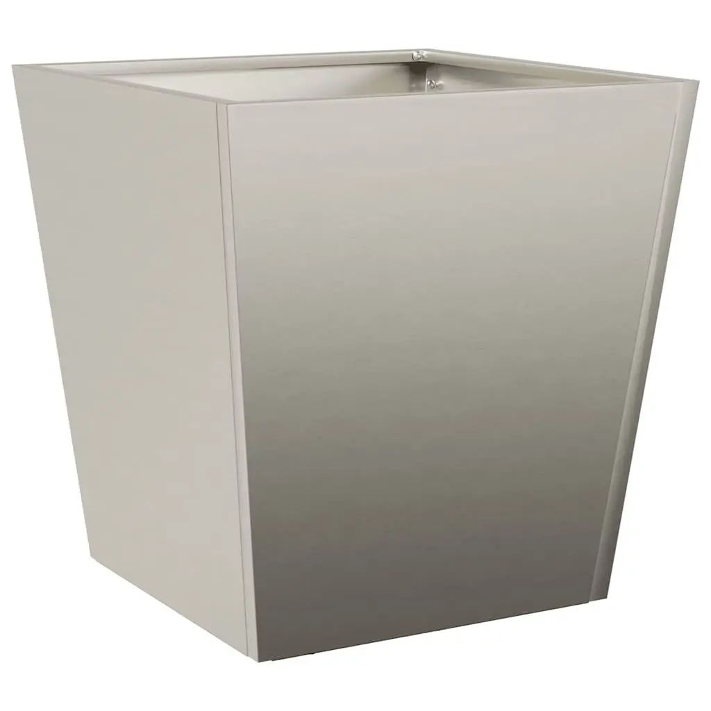 Garden Planter Weathering Steel 40x40x40 cm Silver Outdoor Pots for Flowers Plants