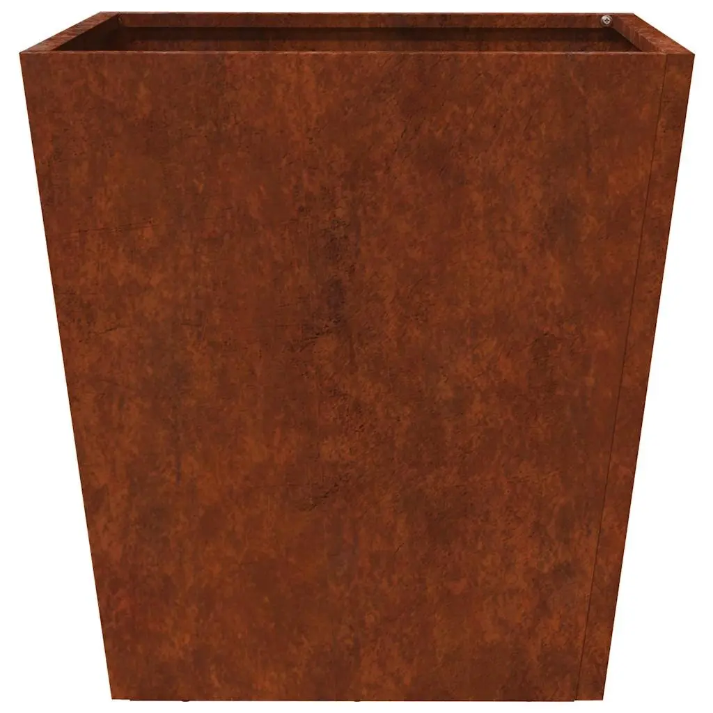 Garden Planter Weathering Steel 40x40x40 cm Silver Outdoor Pots for Flowers Plants
