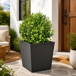 Practical Black Steel 50x50x50cm Garden Planter