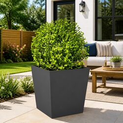 Practical Anthracite Steel Planter for Your Garden or Patio