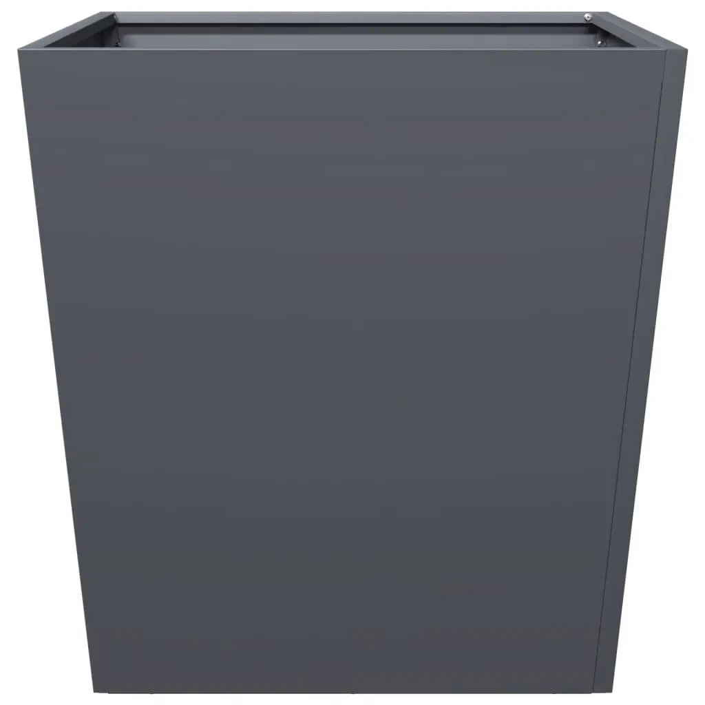 Garden Planter Steel 50x50x50 cm Anthracite Outdoor Pot Raised Bed