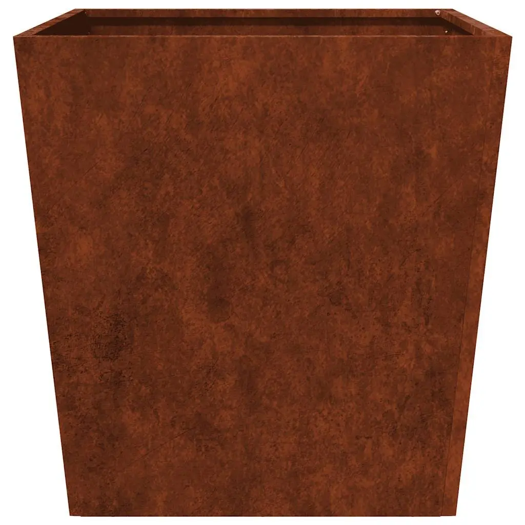 Garden Planter Weathering Steel 50x50x50 cm Brown Outdoor Raised Bed Flower Plant Pot Box