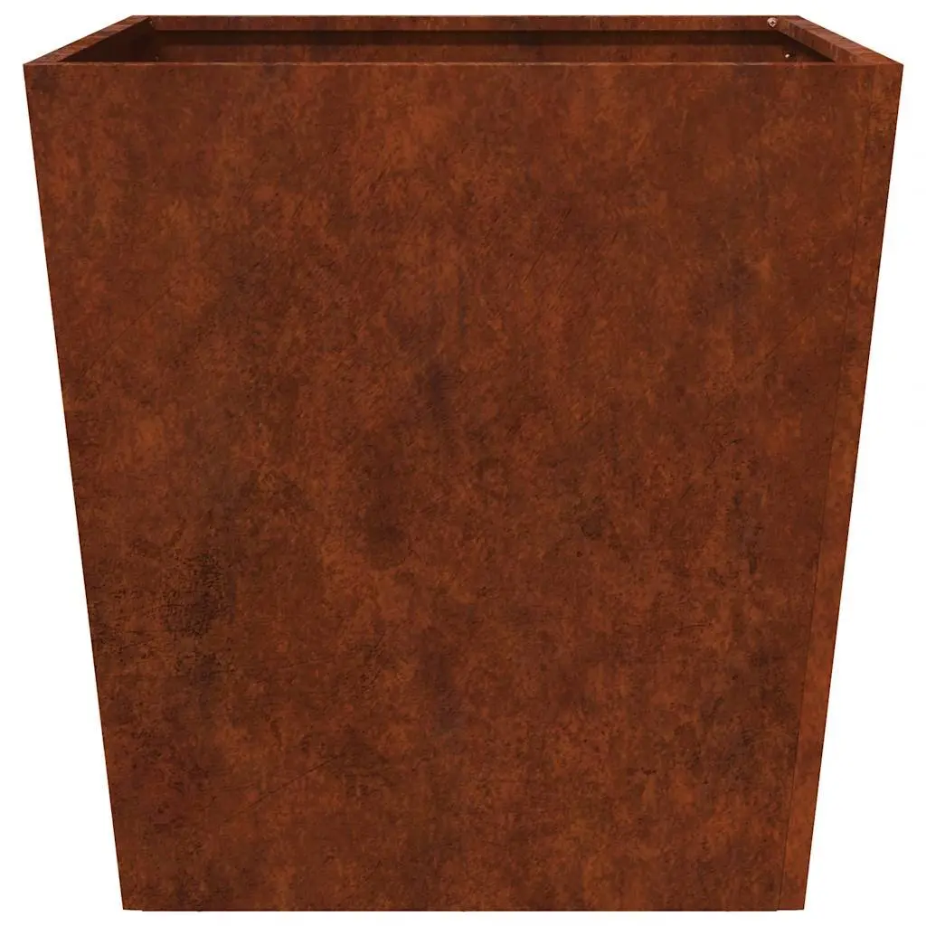 Garden Planter Weathering Steel 50x50x50 cm Brown Outdoor Raised Bed Flower Plant Pot Box